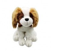 PLUSZOWY PIES SIEDZĄCY WHITE-BROWN 3960, Maskotki, Zabawki