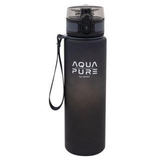 Bidon AQUA PURE by ASTRA 600ml.grey/black, Bidony, Bidony i śniadaniówki