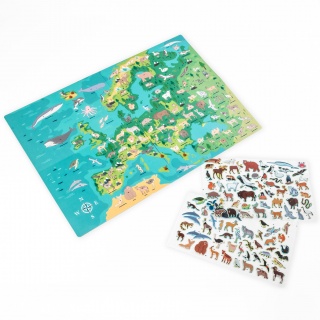 GDZIE ONE ŻYJĄ? ZWIERZĘTA EUROPY + GRA KIDEA, Zestawy kreatywne, Art. kreatywne