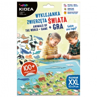 GDZIE ONE ŻYJĄ? ZWIERZĘTA ŚWIATA + GRA KIDEA, Zestawy kreatywne, Art. kreatywne