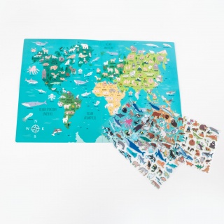 GDZIE ONE ŻYJĄ? ZWIERZĘTA ŚWIATA + GRA KIDEA, Zestawy kreatywne, Art. kreatywne