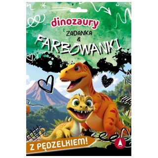 FARBOWANKI DINOZAURY, Kolorowanki, Książeczki