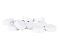 Magnesy do tablic Q-CONNECT, okrągłe, 20mm, 10szt, białe, Bloki, magnesy, gąbki, spraye do tablic, Prezentacja