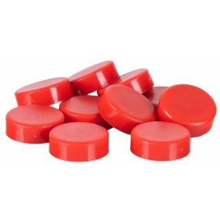 Magnesy do tablic Q-CONNECT, okrągłe, 20mm, 10szt, czerwone, Bloki, magnesy, gąbki, spraye do tablic, Prezentacja