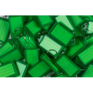 Zawieszki na klucze Q-CONNECT, 55x30mm, 40 szt., zielone, Szafki na klucze, Wyposażenie biura