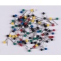 Map pins Q-CONNECT, 4x20mm, in a plastic box, color mix