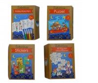 ŚWIĄTECZNE  MINI PUZZLE, KOLOROWANKA, NAKLEJKI, Mini, Puzzle