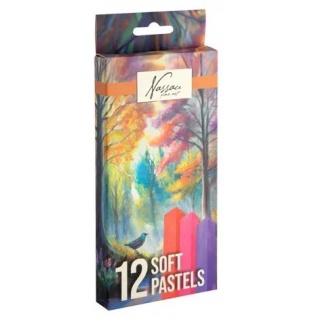 PASTELE SUCHE 12-KOL., Pastele, węgiel rysunkowy, Plastyka