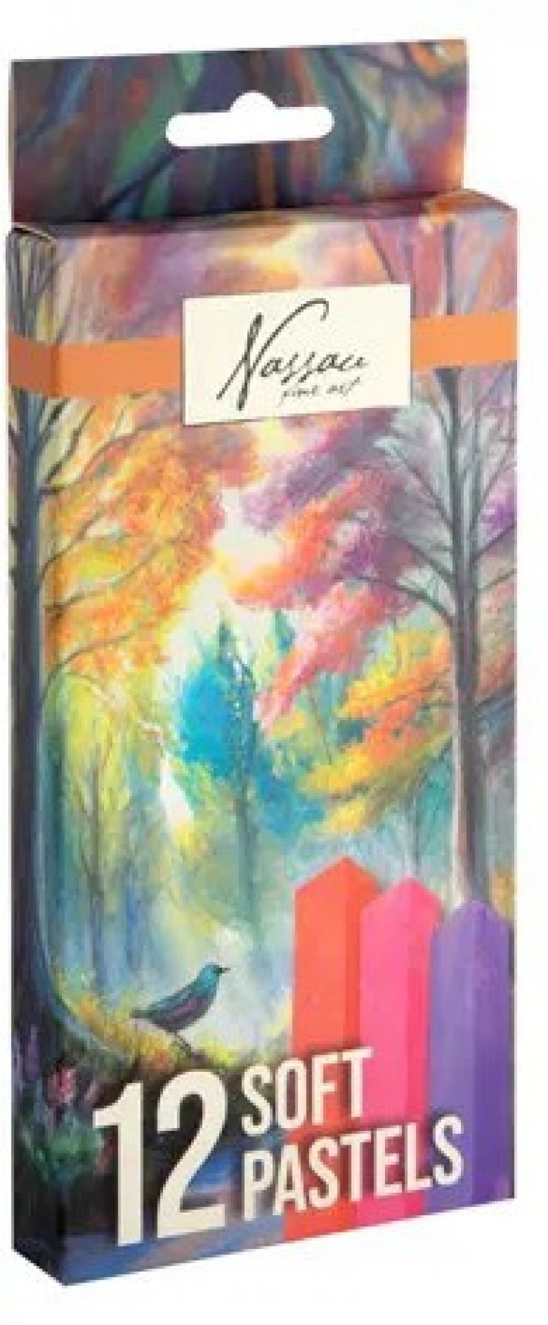 PASTELE SUCHE 12-KOL., Pastele, węgiel rysunkowy, Plastyka