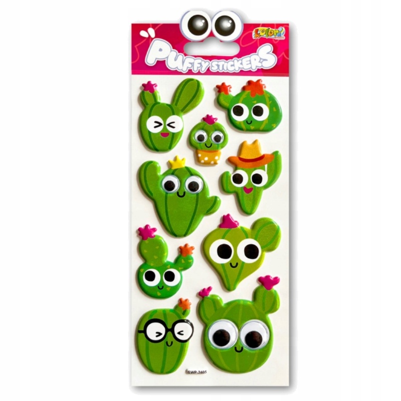Kolori Naklejki Puffy SWP-2405 Cacti Eyes, Naklejki, Art. kreatywne