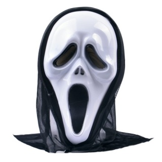 STRASZNA MASKA Z KAPTUREM, Halloween, Art. świąteczne i okolicznościowe