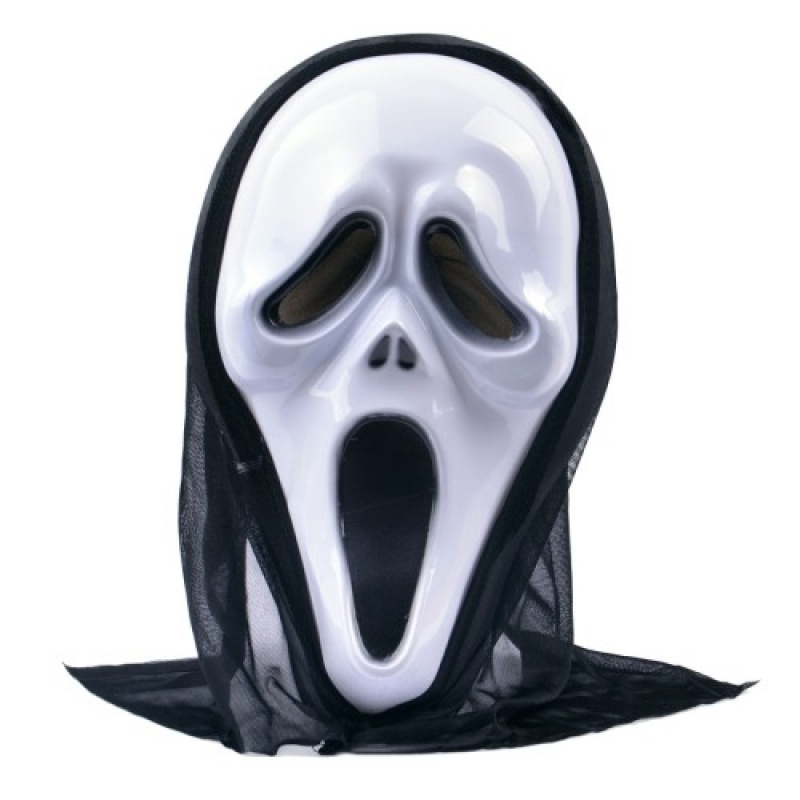 STRASZNA MASKA Z KAPTUREM STRASZNA MASKA Z KAPTUREM, Halloween, Art. świąteczne i okolicznościowe