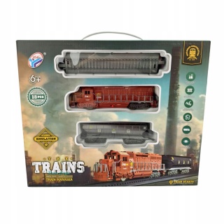 KOLEJKA NA BATERIE 0853, Kolejki, tory wyścigowe, parkingi, Zabawki