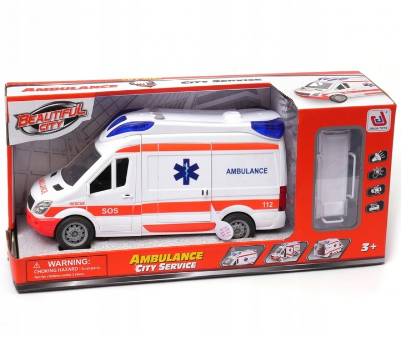 SAMOCH&Oacute;D KARETKA POGOTOWIA 8002, Pojazdy, Zabawki