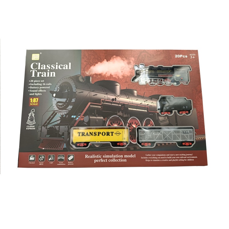 KOLEJKA NA BATERIE 1393, Kolejki, tory wyścigowe, parkingi, Zabawki