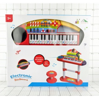 PIANINKO Z KRZESEŁKIEM W KARTONIE 4643, Instrumenty muzyczne, Zabawki