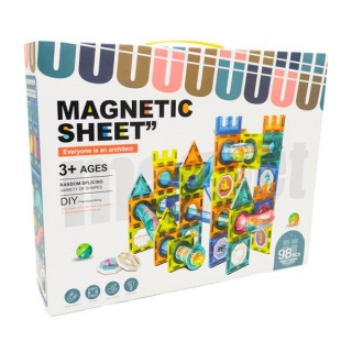 KLOCKI MAGNETYCZNE TOR 98EL., Kreatywne, Zabawki
