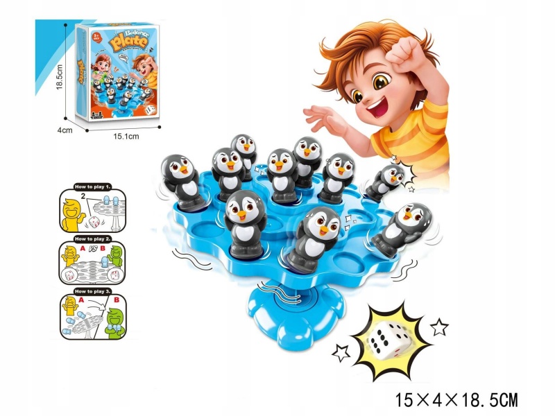 GRA ZRĘCZNOŚCIOWA PINGWINY 8141, Kreatywne, Zabawki