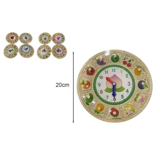 UKŁADANKA DREWNIANA ZEGAR 8721, Drewniane, Zabawki