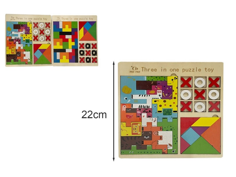 UKŁADANKA DREWNIANA 8738, Drewniane, Zabawki