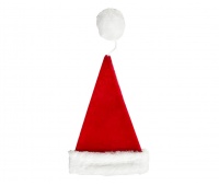 CZAPKA MIKOŁAJA PLUSZOWA 31x41cm.