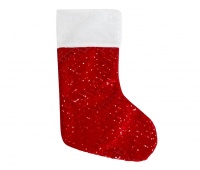 SKARPETA ŚIĄTECZNA MIKOŁAJA BŁYSZCZĄCA 27x44cm.