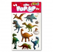 Kolori Naklejki metaliczne PUP-2302 Dinosaurs, Naklejki, Art. kreatywne