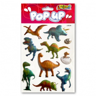 Kolori Naklejki metaliczne PUP-2302 Dinosaurs, Naklejki, Art. kreatywne