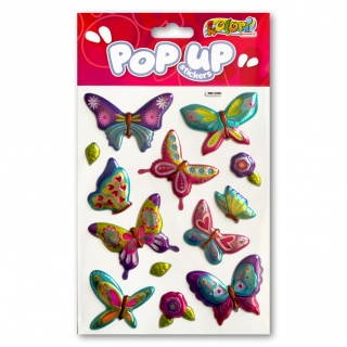 Kolori Naklejki metal.PUP-2308 Rainbow Butterflies, Naklejki, Art. kreatywne