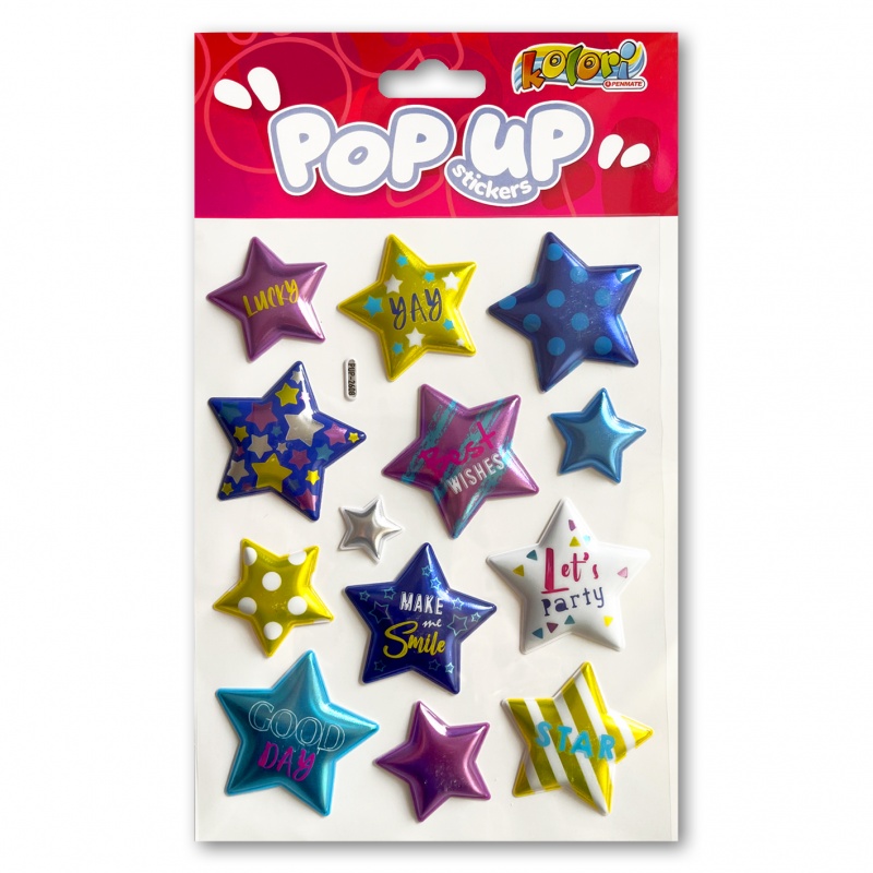 Kolori Naklejki metaliczne PUP-2608 Stars, Naklejki, Art. kreatywne