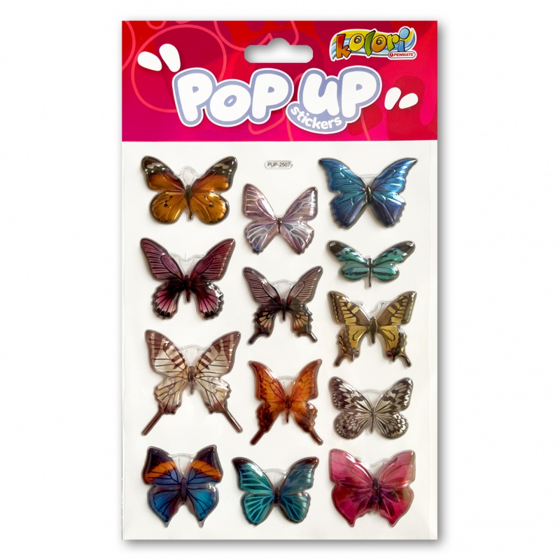 Kolori Naklejki metaliczne PUP-2507 Butterflies, Naklejki, Art. kreatywne