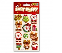 Kolori Naklejki Puffy SWPX-3201 Christmas Santa, Naklejki, Art. kreatywne