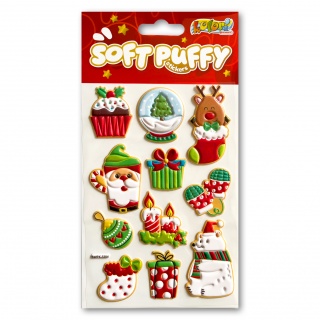 Kolori Naklejki Puffy SWPX-3204 Christmas Gifts, Naklejki, Art. kreatywne