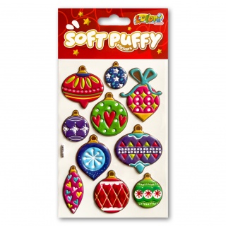 Kolori Naklejki Puffy SWPX-3206 Christmas Balls, Naklejki, Art. kreatywne