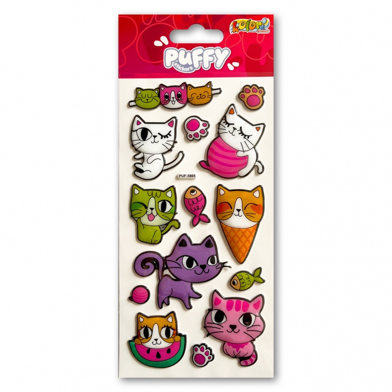 Kolori Naklejki Puffy PUF-5805 Kittens, Naklejki, Art. kreatywne