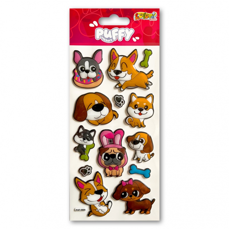 Kolori Naklejki Puffy PUF-5806 Dogs, Naklejki, Art. kreatywne