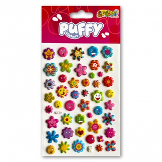Kolori Naklejki Puffy SWP-1003A Flowers, Naklejki, Art. kreatywne