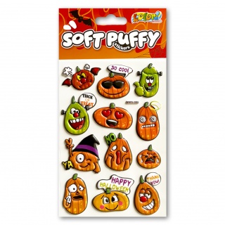 Kolori Naklejki Puffy SWPH-1802 Halloween Pumpkins, Naklejki, Art. kreatywne