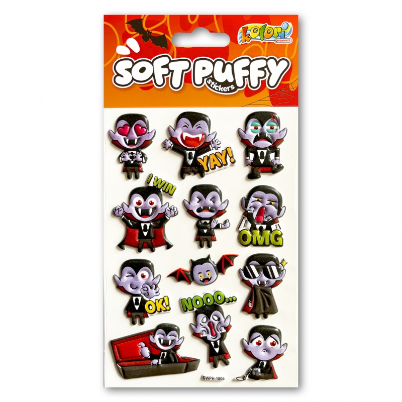 Kolori Naklejki Puffy SWPH-1806 Halloween Vampires, Naklejki, Art. kreatywne