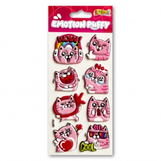Kolori Naklejki Puffy SWP-1705 Emotion Cat, Naklejki, Art. kreatywne