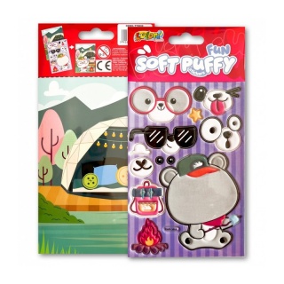 Kolori Naklejki Puffy SWP-3604 Fun with Bear, Naklejki, Art. kreatywne