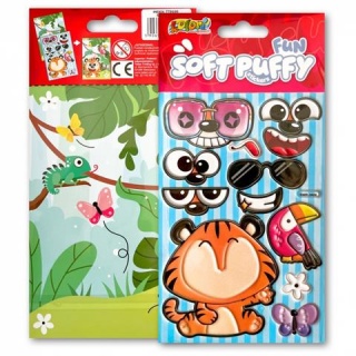 Kolori Naklejki Puffy SWP-3606 Fun with Tiger, Naklejki, Art. kreatywne