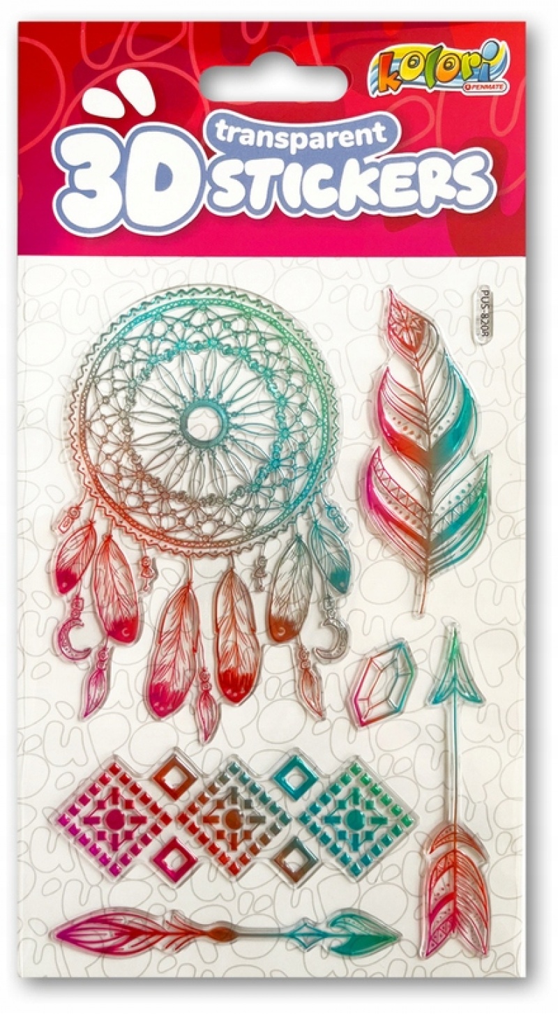 Kolori Naklejki 3D Transp.PUS-8208 Dream Catcher, Naklejki, Art. kreatywne