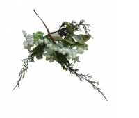 GAŁĄZKA ZIELONA OŚNIEŻONA DO KOMPOZYCJI 45CM
