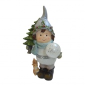 FIGURKA OZDOBNA DOKOMPOZYCJI 28CM, Boże Narodzenie, Art. świąteczne i okolicznościowe
