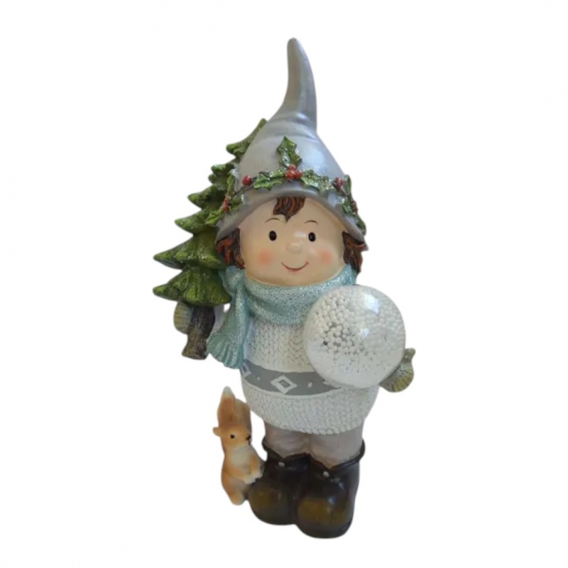 FIGURKA OZDOBNA DOKOMPOZYCJI 28CM, Boże Narodzenie, Art. świąteczne i okolicznościowe