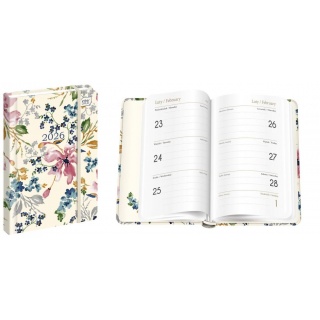 KALENDARZ A6 TYGODNIOWY MAT+UV BLOSSOM 2026, Tygodniowe, Kalendarze