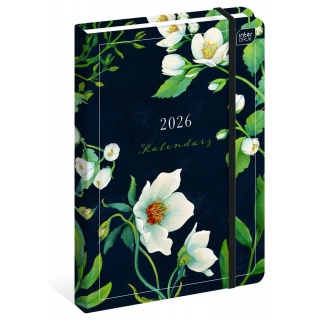 KALENDARZ A5 TYGODNIOWY MAT+UV FIORI 2026, Tygodniowe, Kalendarze