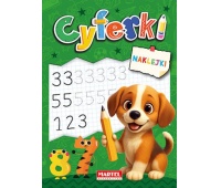 CYFERKI Z NAKLEJKAMI, Kolorowanki, Książeczki
