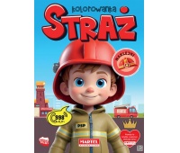 KOLOROWANKA STRAŻ Z NAKLEJKAMI, Kolorowanki, Książeczki